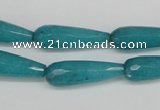 CCN2173 15.5 inches 8*25mm faceted teardrop candy jade beads