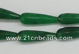 CCN2174 15.5 inches 8*25mm faceted teardrop candy jade beads