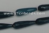 CCN2175 15.5 inches 8*25mm faceted teardrop candy jade beads