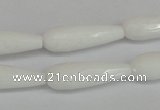 CCN2176 15.5 inches 8*25mm faceted teardrop candy jade beads