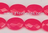 CCN2203 15.5 inches 13*18mm faceted oval candy jade beads