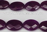 CCN2206 15.5 inches 13*18mm faceted oval candy jade beads