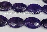 CCN2214 15.5 inches 13*18mm faceted oval candy jade beads