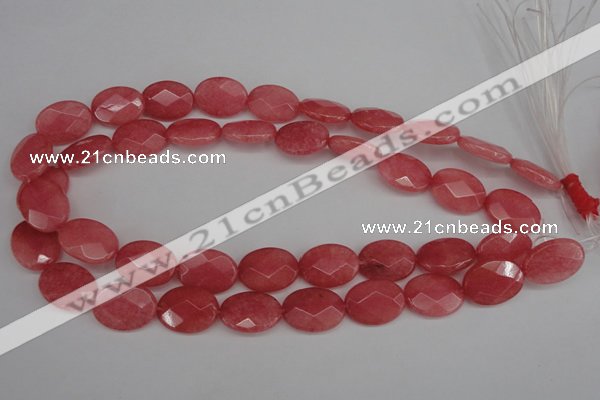 CCN2218 15.5 inches 15*20mm faceted oval candy jade beads