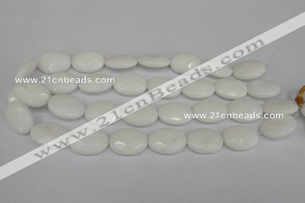 CCN2220 15.5 inches 18*25mm faceted oval candy jade beads