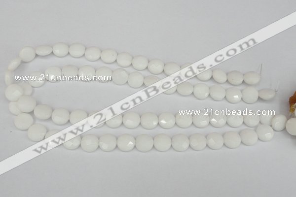 CCN2230 15.5 inches 12mm faceted coin candy jade beads wholesale