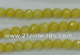 CCN2254 15.5 inches 6mm faceted round candy jade beads wholesale