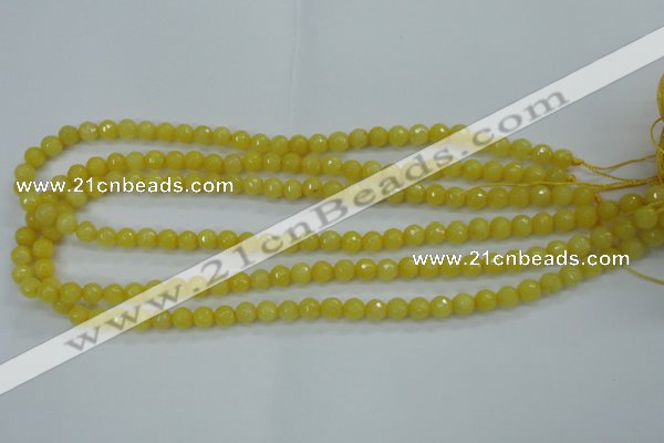 CCN2254 15.5 inches 6mm faceted round candy jade beads wholesale