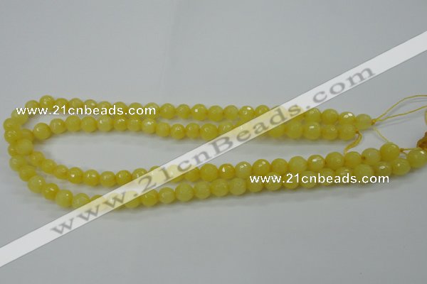 CCN2255 15.5 inches 8mm faceted round candy jade beads wholesale