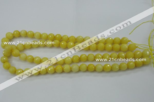 CCN2256 15.5 inches 10mm faceted round candy jade beads wholesale