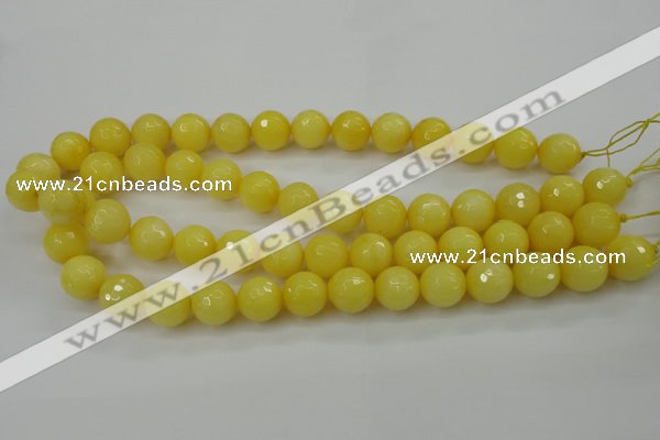 CCN2257 15.5 inches 12mm faceted round candy jade beads wholesale