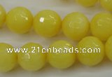 CCN2258 15.5 inches 14mm faceted round candy jade beads wholesale