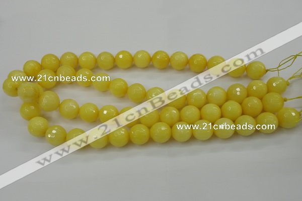 CCN2258 15.5 inches 14mm faceted round candy jade beads wholesale