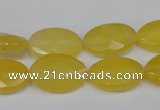 CCN226 15.5 inches 12*18mm faceted oval candy jade beads