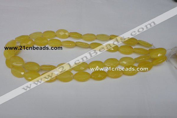 CCN226 15.5 inches 12*18mm faceted oval candy jade beads