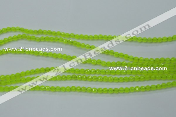 CCN2261 15.5 inches 4mm faceted round candy jade beads wholesale