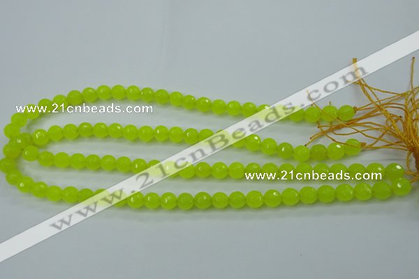 CCN2263 15.5 inches 8mm faceted round candy jade beads wholesale