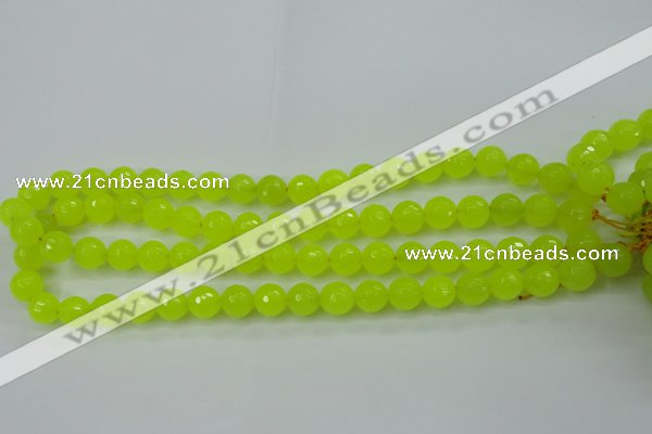 CCN2264 15.5 inches 10mm faceted round candy jade beads wholesale