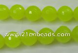 CCN2265 15.5 inches 12mm faceted round candy jade beads wholesale
