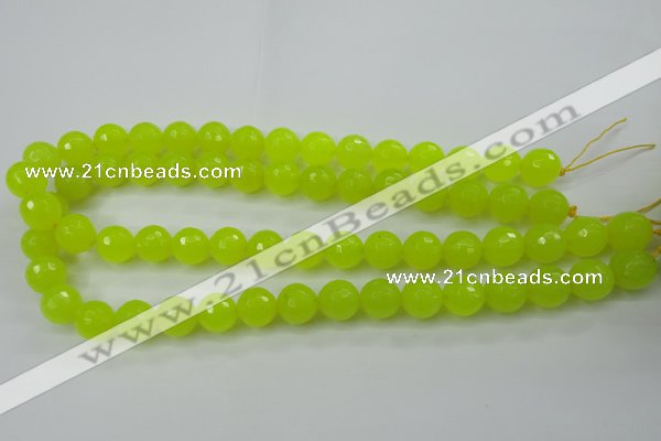 CCN2265 15.5 inches 12mm faceted round candy jade beads wholesale