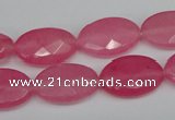 CCN227 15.5 inches 12*18mm faceted oval candy jade beads