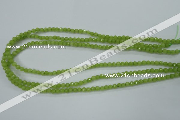 CCN2270 15.5 inches 4mm faceted round candy jade beads wholesale