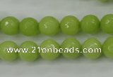 CCN2273 15.5 inches 10mm faceted round candy jade beads wholesale