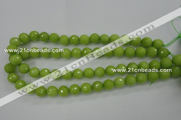 CCN2274 15.5 inches 12mm faceted round candy jade beads wholesale