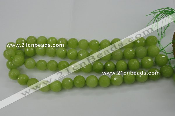 CCN2275 15.5 inches 14mm faceted round candy jade beads wholesale