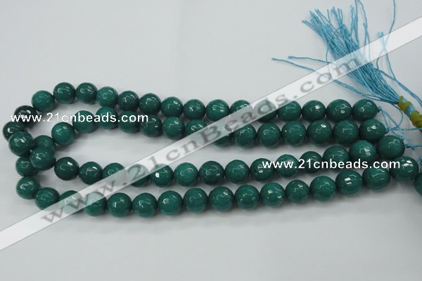 CCN2282 15.5 inches 12mm faceted round candy jade beads wholesale