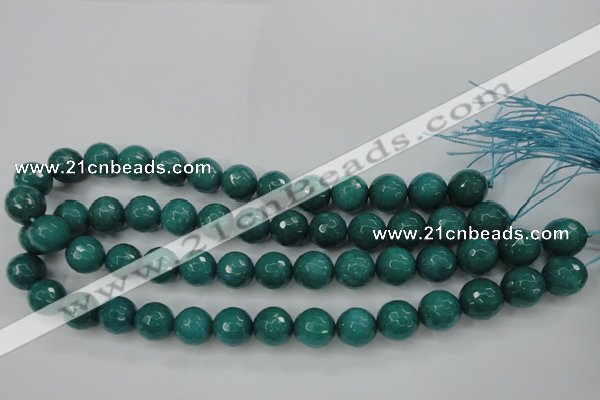 CCN2283 15.5 inches 14mm faceted round candy jade beads wholesale