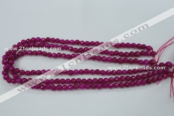 CCN2293 15.5 inches 4mm faceted round candy jade beads wholesale