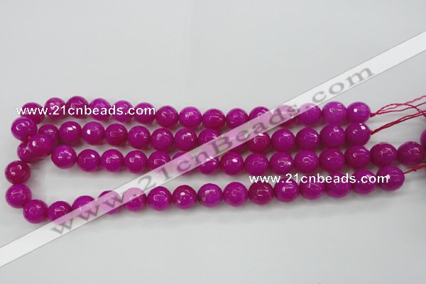 CCN2298 15.5 inches 14mm faceted round candy jade beads wholesale