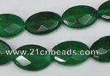 CCN230 15.5 inches 12*18mm faceted oval candy jade beads