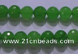 CCN2301 15.5 inches 10mm faceted round candy jade beads wholesale