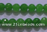 CCN2301 15.5 inches 10mm faceted round candy jade beads wholesale