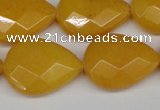 CCN2326 15.5 inches 18*25mm faceted flat teardrop candy jade beads