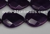 CCN2331 15.5 inches 18*25mm faceted flat teardrop candy jade beads