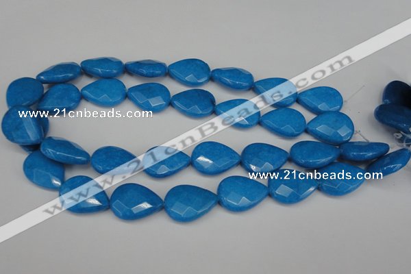 CCN2334 15.5 inches 18*25mm faceted flat teardrop candy jade beads