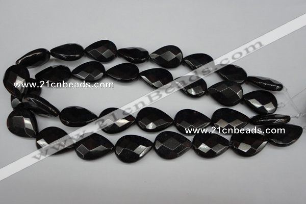 CCN2336 15.5 inches 18*25mm faceted flat teardrop candy jade beads