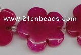 CCN2352 15.5 inches 30mm carved flower candy jade beads wholesale