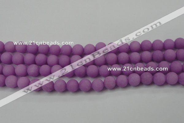 CCN2402 15.5 inches 4mm round matte candy jade beads wholesale