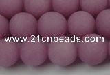 CCN2403 15.5 inches 4mm round matte candy jade beads wholesale