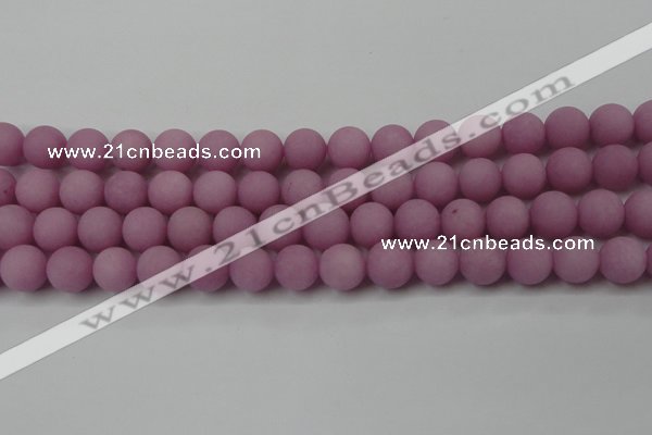 CCN2403 15.5 inches 4mm round matte candy jade beads wholesale