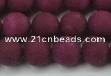 CCN2405 15.5 inches 4mm round matte candy jade beads wholesale