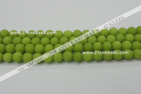 CCN2409 15.5 inches 4mm round matte candy jade beads wholesale