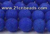 CCN2413 15.5 inches 4mm round matte candy jade beads wholesale