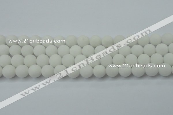 CCN2420 15.5 inches 6mm round matte candy jade beads wholesale