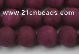 CCN2425 15.5 inches 6mm round matte candy jade beads wholesale