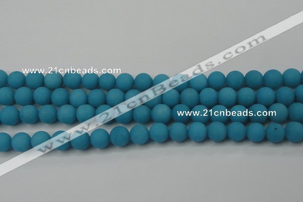 CCN2431 15.5 inches 6mm round matte candy jade beads wholesale